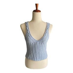 PINK ROSE-BLUE SWEATER TANK-SIZE XS